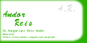 andor reis business card